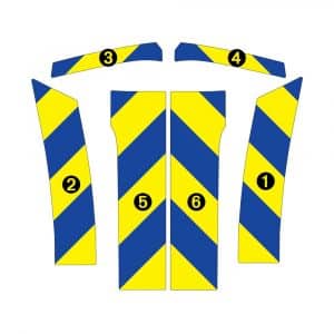 Alternative view of Kit Jaune-Bleu AVT+ARR PARTIEL - CITROËN Berlingo à Hayon (2008-2012)